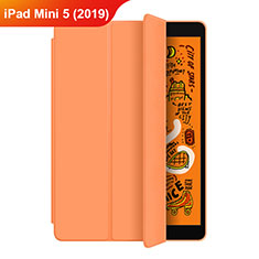 Funda de Cuero Cartera con Soporte L04 para Apple iPad Mini 5 (2019) Naranja