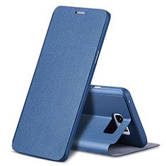 Funda de Cuero Cartera con Soporte L04 para Samsung Galaxy Note 5 N9200 N920 N920F Azul