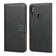 Funda de Cuero Cartera con Soporte L04 para Xiaomi Redmi Note 7 Negro