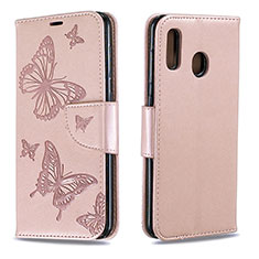 Funda de Cuero Cartera con Soporte Mariposa Carcasa B01F para Samsung Galaxy M10S Verde