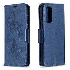 Funda de Cuero Cartera con Soporte Mariposa Carcasa B01F para Samsung Galaxy S20 FE (2022) 5G Azul