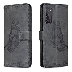 Funda de Cuero Cartera con Soporte Mariposa Carcasa B02F para Samsung Galaxy S20 FE (2022) 5G Negro