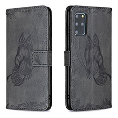 Funda de Cuero Cartera con Soporte Mariposa Carcasa B02F para Samsung Galaxy S20 Plus 5G Negro