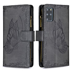 Funda de Cuero Cartera con Soporte Mariposa Carcasa B03F para Samsung Galaxy S20 Plus Negro