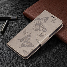 Funda de Cuero Cartera con Soporte Mariposa Carcasa B13F para Samsung Galaxy S22 5G Gris