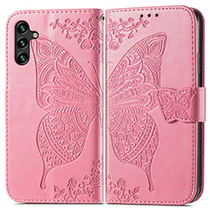 Funda de Cuero Cartera con Soporte Mariposa Carcasa para Samsung Galaxy A04s Rosa Roja