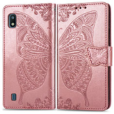 Funda de Cuero Cartera con Soporte Mariposa Carcasa para Samsung Galaxy A10 Rosa