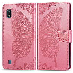 Funda de Cuero Cartera con Soporte Mariposa Carcasa para Samsung Galaxy A10 Rosa Roja