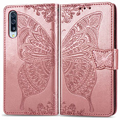 Funda de Cuero Cartera con Soporte Mariposa Carcasa para Samsung Galaxy A30S Rosa