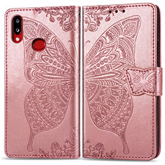 Funda de Cuero Cartera con Soporte Mariposa Carcasa para Samsung Galaxy M01s Rosa