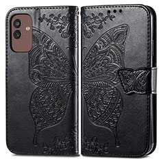 Funda de Cuero Cartera con Soporte Mariposa Carcasa para Samsung Galaxy M13 5G Negro