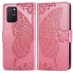 Funda de Cuero Cartera con Soporte Mariposa Carcasa para Samsung Galaxy M80S Rosa Roja