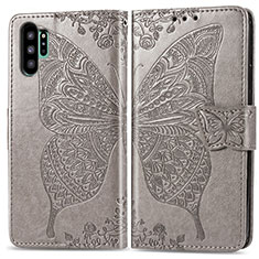 Funda de Cuero Cartera con Soporte Mariposa Carcasa para Samsung Galaxy Note 10 Plus 5G Gris