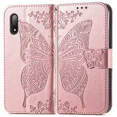 Funda de Cuero Cartera con Soporte Mariposa Carcasa para Sony Xperia Ace II Rosa