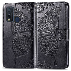 Funda de Cuero Cartera con Soporte Mariposa Carcasa para Vivo Y50 Negro