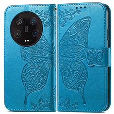 Funda de Cuero Cartera con Soporte Mariposa Carcasa para Xiaomi Mi 13 Ultra 5G Azul