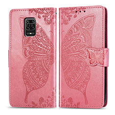 Funda de Cuero Cartera con Soporte Mariposa Carcasa para Xiaomi Poco M2 Pro Rosa Roja
