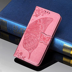 Funda de Cuero Cartera con Soporte Mariposa Carcasa para Xiaomi Redmi 9 Prime India Rosa Roja