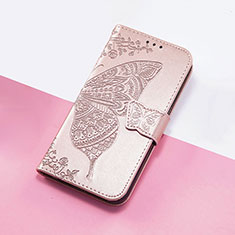 Funda de Cuero Cartera con Soporte Mariposa Carcasa S01D para Google Pixel 5 Oro Rosa