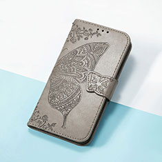 Funda de Cuero Cartera con Soporte Mariposa Carcasa S01D para Google Pixel 5 XL 5G Gris