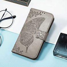 Funda de Cuero Cartera con Soporte Mariposa Carcasa S01D para Samsung Galaxy M13 5G Gris