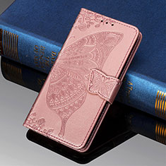 Funda de Cuero Cartera con Soporte Mariposa Carcasa S01D para Samsung Galaxy S21 Ultra 5G Rosa