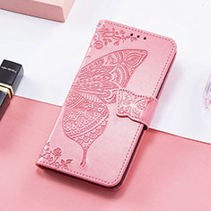 Funda de Cuero Cartera con Soporte Mariposa Carcasa S01D para Samsung Galaxy XCover 6 Pro 5G Rosa Roja