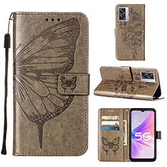 Funda de Cuero Cartera con Soporte Mariposa Carcasa Y01B para OnePlus Nord N300 5G Gris