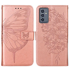 Funda de Cuero Cartera con Soporte Mariposa Carcasa Y01B para Samsung Galaxy A15 5G Oro Rosa