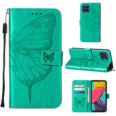 Funda de Cuero Cartera con Soporte Mariposa Carcasa Y02B para Samsung Galaxy M53 5G Verde