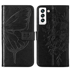 Funda de Cuero Cartera con Soporte Mariposa Carcasa Y06B para Samsung Galaxy S22 Plus 5G Negro