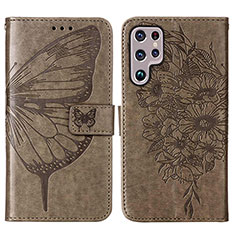 Funda de Cuero Cartera con Soporte Mariposa Carcasa Y06B para Samsung Galaxy S22 Ultra 5G Bronze