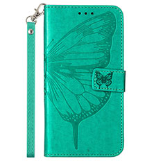 Funda de Cuero Cartera con Soporte Mariposa Carcasa YB2 para Xiaomi Redmi Note 12 Explorer Verde