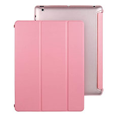 Funda de Cuero Cartera con Soporte para Apple iPad 3 Rosa