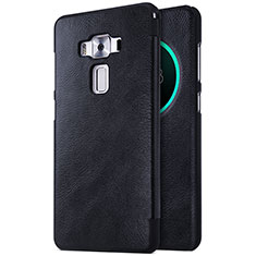 Funda de Cuero Cartera con Soporte para Asus Zenfone 3 Deluxe ZS570KL ZS550ML Negro