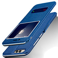 Funda de Cuero Cartera con Soporte para Huawei Honor 7X Azul