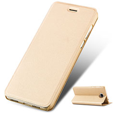 Funda de Cuero Cartera con Soporte para Huawei Honor Play 6 Oro