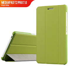 Funda de Cuero Cartera con Soporte para Huawei MediaPad T2 Pro 7.0 PLE-703L Verde