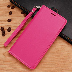 Funda de Cuero Cartera con Soporte para Nokia X7 Rosa Roja