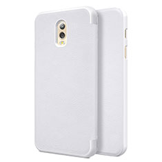 Funda de Cuero Cartera con Soporte para Samsung Galaxy C7 (2017) Blanco