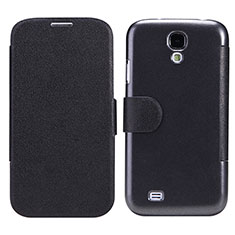 Funda de Cuero Cartera con Soporte para Samsung Galaxy S4 IV Advance i9500 Negro