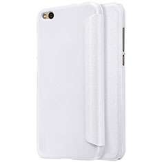 Funda de Cuero Cartera con Soporte para Xiaomi Mi 5C Blanco