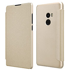 Funda de Cuero Cartera con Soporte para Xiaomi Mi Mix 2 Oro