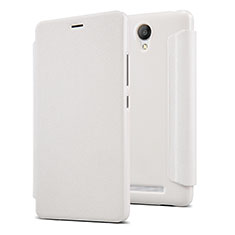 Funda de Cuero Cartera con Soporte para Xiaomi Redmi Note 2 Blanco