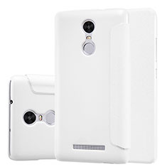 Funda de Cuero Cartera con Soporte para Xiaomi Redmi Note 3 Blanco