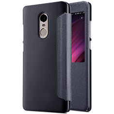 Funda de Cuero Cartera con Soporte para Xiaomi Redmi Note 4X Negro