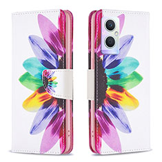 Funda de Cuero Cartera con Soporte Patron de Moda Carcasa B01F para Oppo Reno7 Lite 5G Multicolor