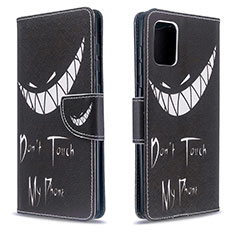 Funda de Cuero Cartera con Soporte Patron de Moda Carcasa B01F para Samsung Galaxy A71 4G A715 Negro