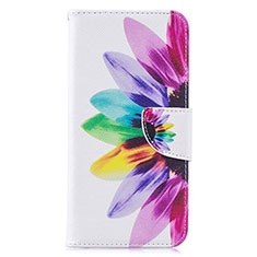 Funda de Cuero Cartera con Soporte Patron de Moda Carcasa B01F para Samsung Galaxy M20 Multicolor