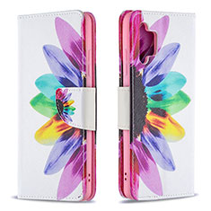 Funda de Cuero Cartera con Soporte Patron de Moda Carcasa B01F para Samsung Galaxy M32 5G Multicolor